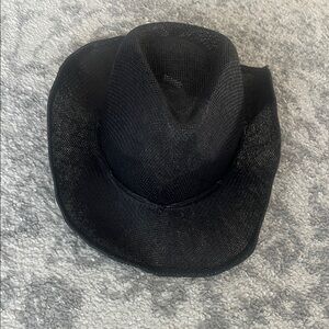 Black Mesh Western Hat